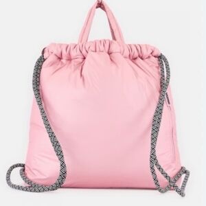 Wildfox Pink Drawstring Puffer Backpack